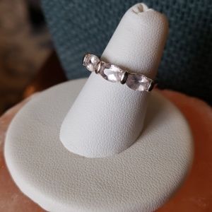 14k White Gold Genuine Morganite Ring